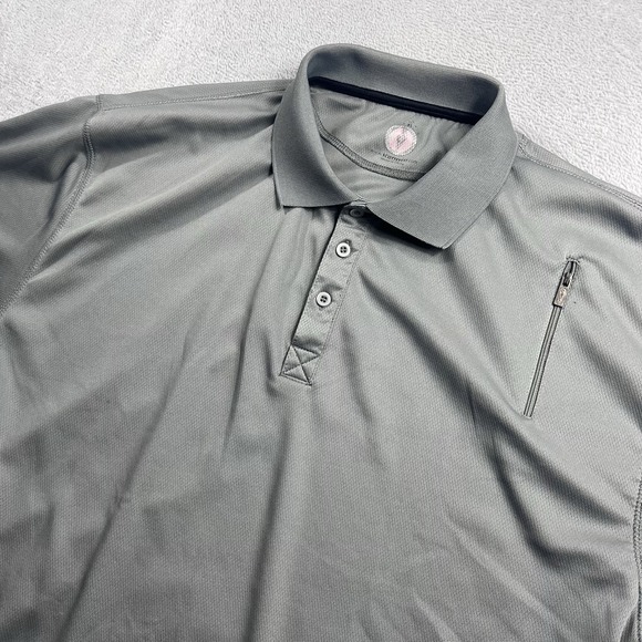 Scottevest Tec Polo Shirt Men Size XL Gray Short Sleeve Short Sleeve Casual - Picture 1 of 7